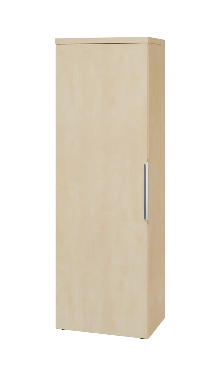 SISR 5 - 61 šatní skříň, 1-dveřová, výsuvné ramínko, levá, 1820x600x400, bříza světlá