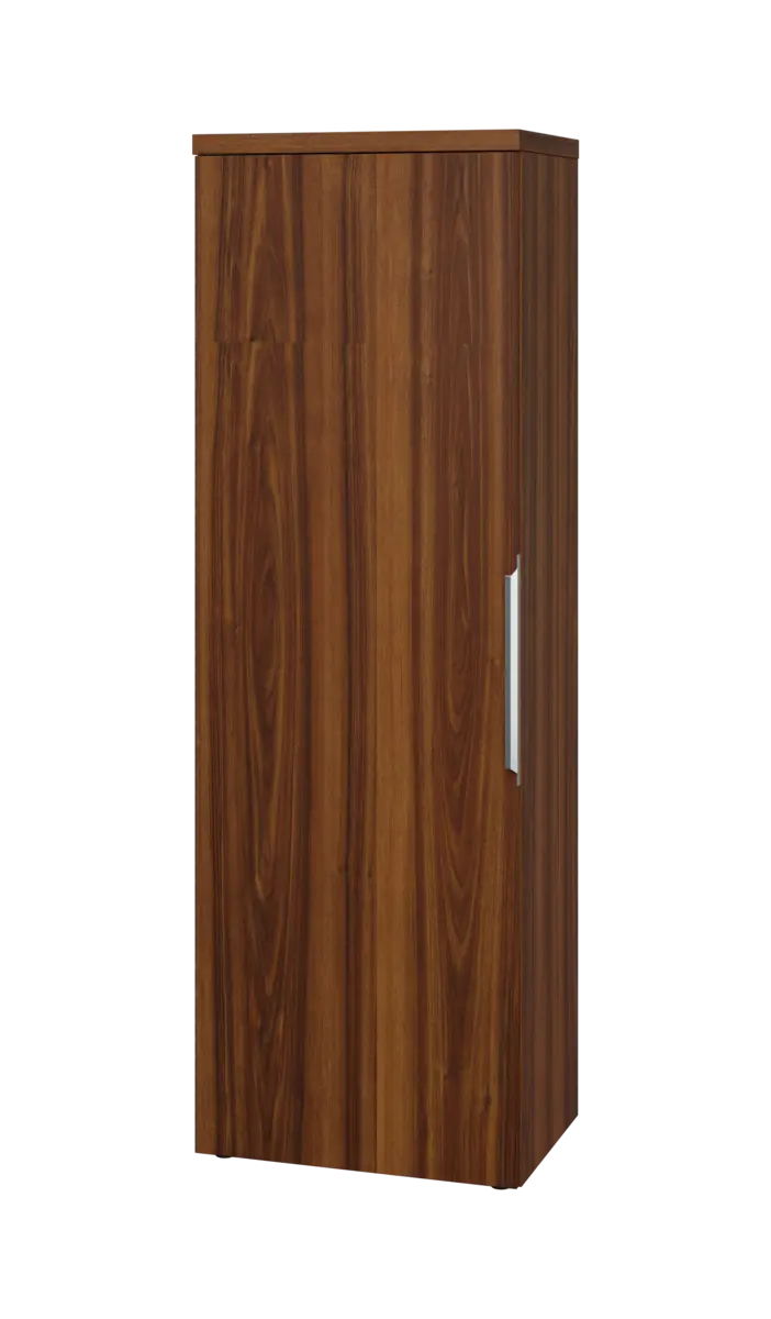 SISR 5 - 61 šatní skříň, 1-dveřová, výsuvné ramínko, levá, 1820x600x400, ořech královský