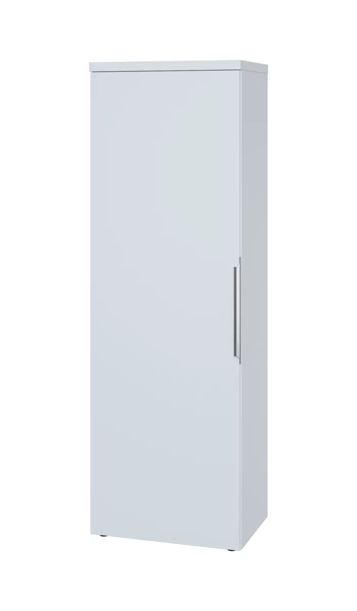 SISR 5 - 61 šatní skříň, 1-dveřová, výsuvné ramínko, levá, 1820x600x400, bílá