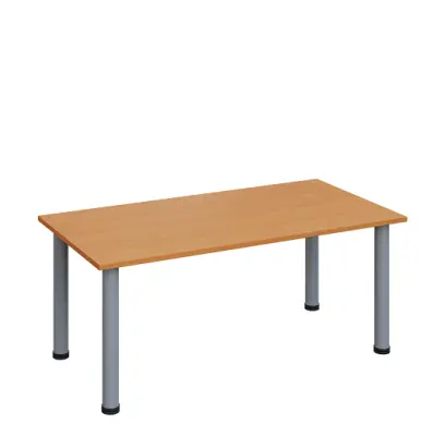 G-43 Konferenční stolek 1200 x 600 mm, deska 18 mm, buk royal / nohy stříbrné RAL9006