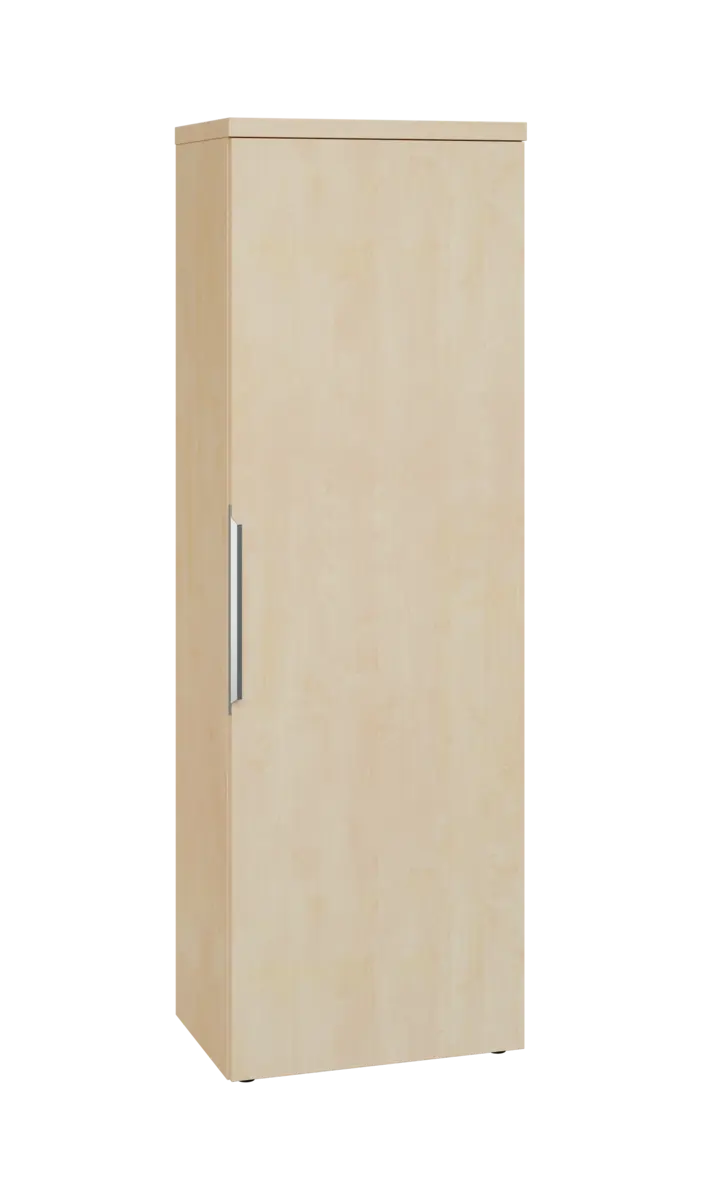 SISR 5 - 61 šatní skříň, 1-dveřová, výsuvné ramínko, pravá, 1820x600x400, bříza světlá