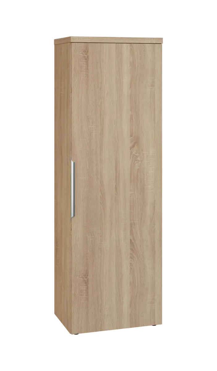 SISR 5 - 61 šatní skříň, 1-dveřová, výsuvné ramínko, pravá, 1820x600x400, dub bardolino
