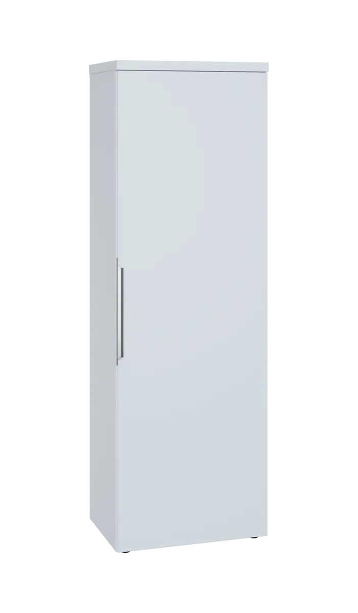 SISR 5 - 61 šatní skříň, 1-dveřová, výsuvné ramínko, pravá, 1820x600x400, bílá