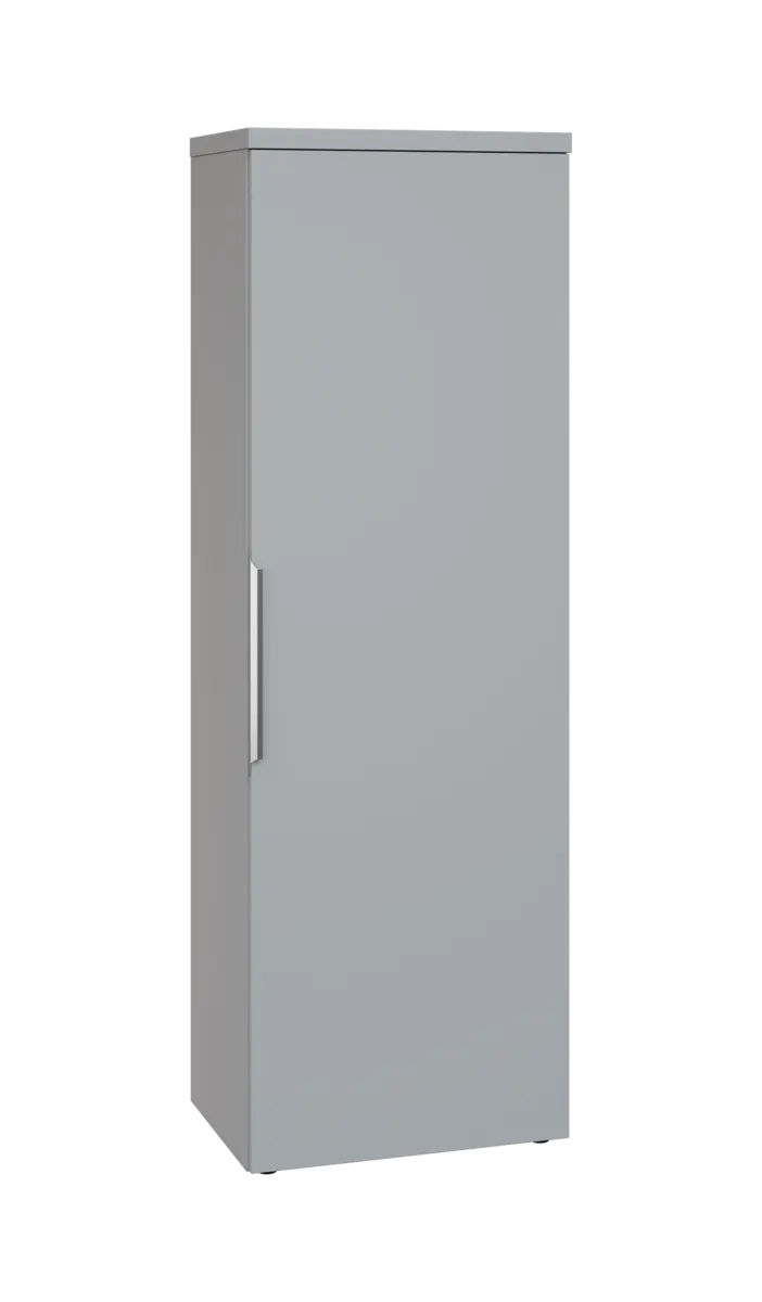SISR 5 - 61 šatní skříň, 1-dveřová, výsuvné ramínko, pravá, 1820x600x400, šedá