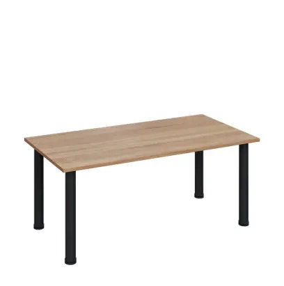 G-43 Konferenční stolek 1200 x 600 mm, deska 18 mm, dub bardolino / nohy černé RAL9005