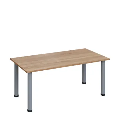 G-43 Konferenční stolek 1200 x 600 mm, deska 18 mm, dub bardolino / nohy stříbrné RAL9006