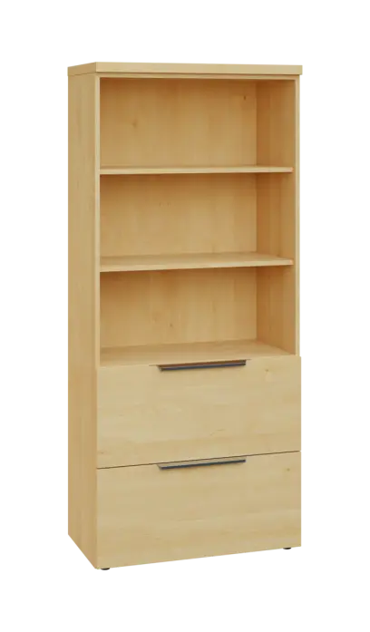 SIN 5 - 82ZN kancelářská skříň, 2-zásuvková/nika, 1820x800x400, javor horský