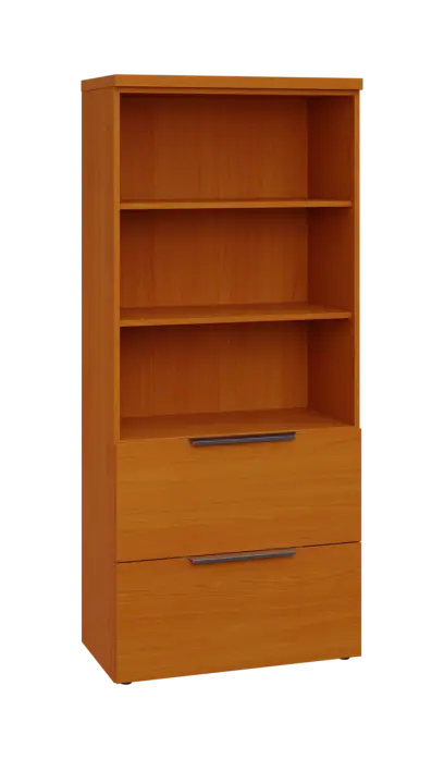 SIN 5 - 82ZN kancelářská skříň, 2-zásuvková/nika, 1820x800x400, třešeň šumavská