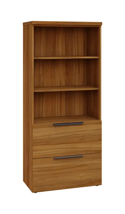 SIN 5 - 82ZN kancelářská skříň, 2-zásuvková/nika, 1820x800x400, ořech světlý