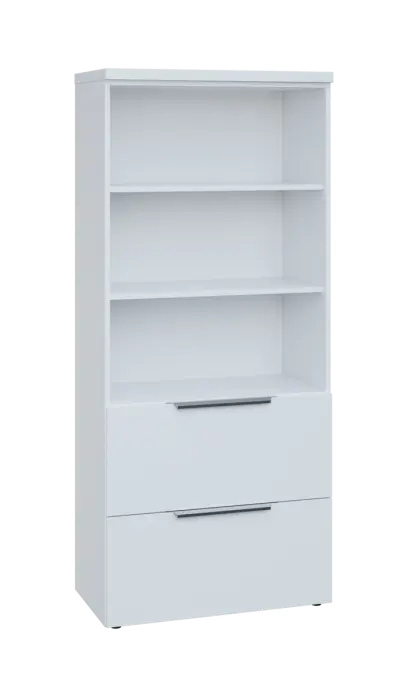 SIN 5 - 82ZN kancelářská skříň, 2-zásuvková/nika, 1820x800x400, bílá