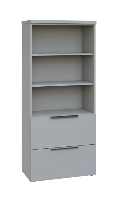 SIN 5 - 82ZN kancelářská skříň, 2-zásuvková/nika, 1820x800x400, šedá