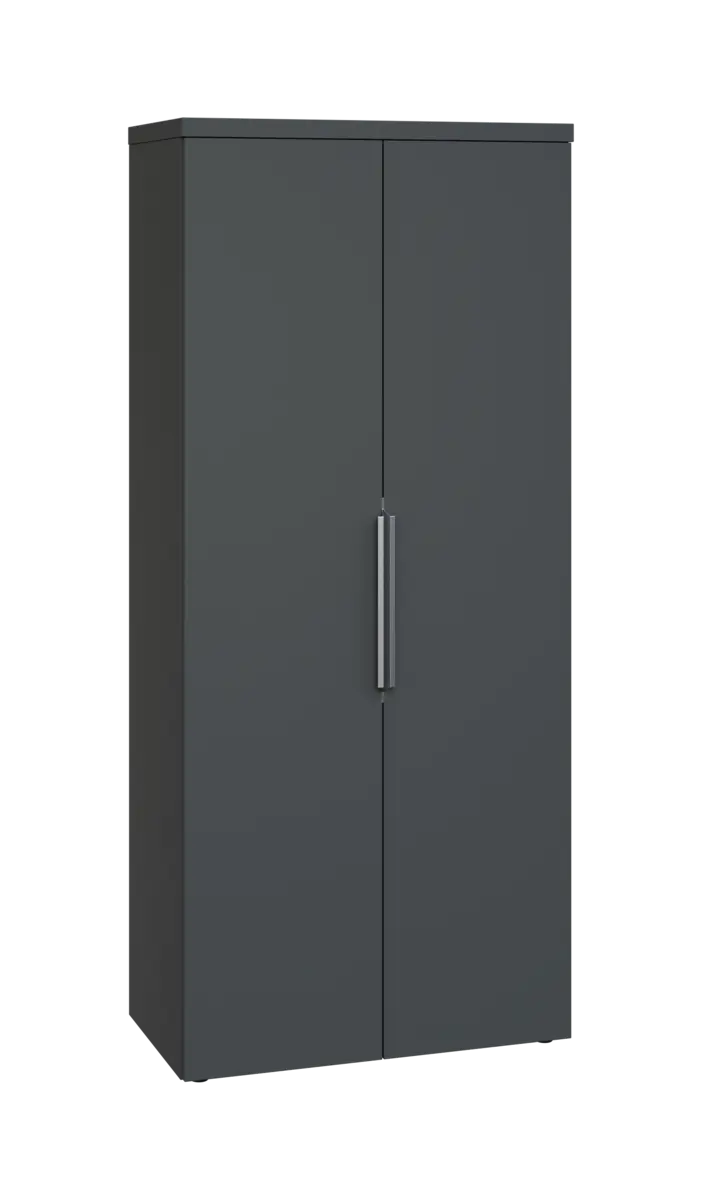 SISR 5 - 81 šatní skříň, 2-dveřová, výsuvné ramínko, 1820x800x400, antracit
