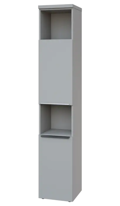 SIN 6 - 42DN2 kancelářská skříň, 2-dveřová/nika, levá, 2170x400x400, šedá