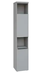 SIN 6 - 42DN2 kancelářská skříň, 2-dveřová/nika, pravá, 2170x400x400, šedá