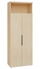 SIN 6 - 82DN kancelářská skříň, 2-dveřová/nika, 2170x800x400, bříza světlá