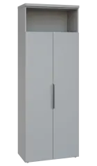 SIN 6 - 82DN kancelářská skříň, 2-dveřová/nika, 2170x800x400, šedá