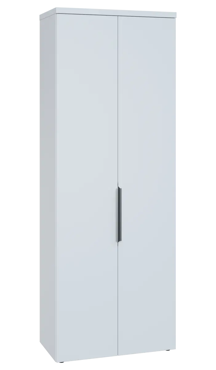 SISR 6 - 81 šatní skříň, 2-dveřová, výsuvné ramínko, 2170x800x400, bílá