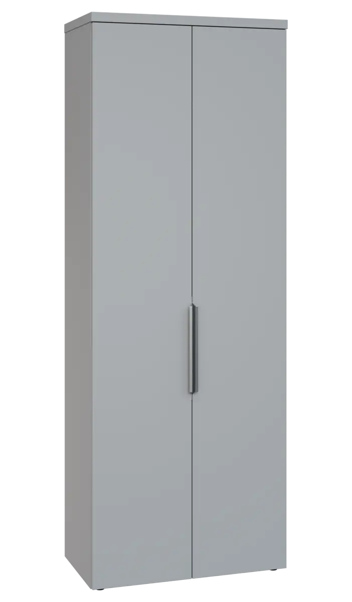 SISR 6 - 81 šatní skříň, 2-dveřová, výsuvné ramínko, 2170x800x400, šedá