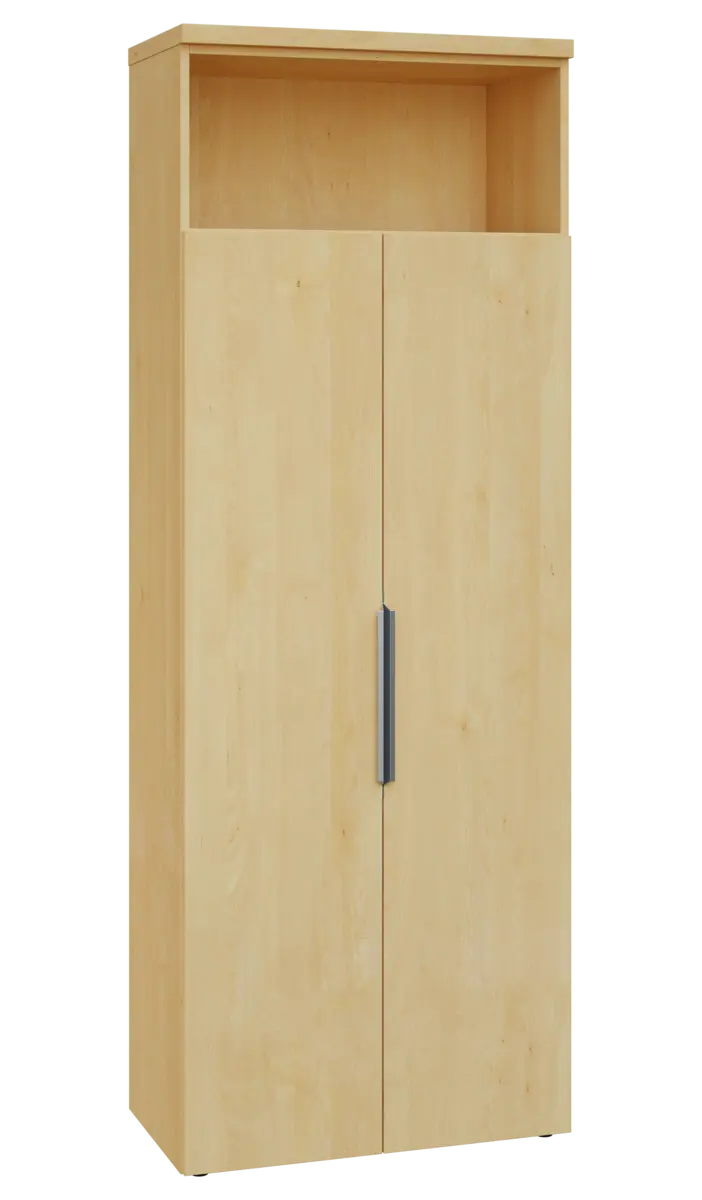 SISR 6 - 81N šatní skříň, 2-dveřová/nika, výsuvné ramínko, 2170x800x400, javor horský