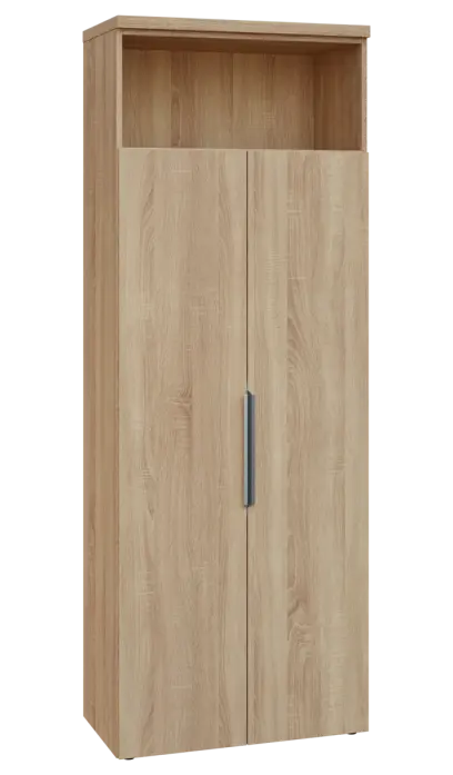 SISR 6 - 81N šatní skříň, 2-dveřová/nika, výsuvné ramínko, 2170x800x400, dub bardolino