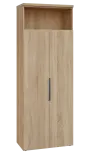 SISR 6 - 81N šatní skříň, 2-dveřová/nika, výsuvné ramínko, 2170x800x400, dub bardolino