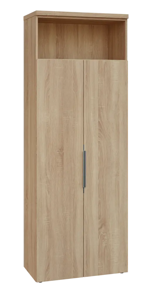 SISR 6 - 81N šatní skříň, 2-dveřová/nika, výsuvné ramínko, 2170x800x400, dub bardolino