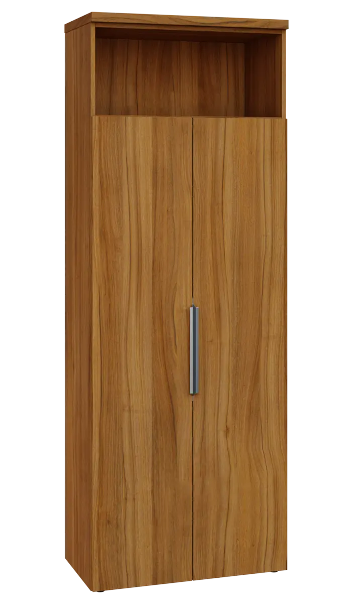 SISR 6 - 81N šatní skříň, 2-dveřová/nika, výsuvné ramínko, 2170x800x400, ořech světlý