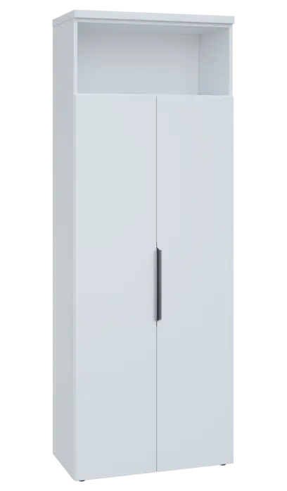 SISR 6 - 81N šatní skříň, 2-dveřová/nika, výsuvné ramínko, 2170x800x400, bílá