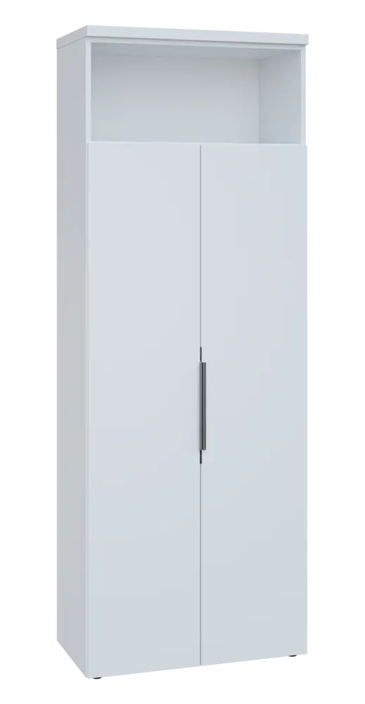 SISR 6 - 81N šatní skříň, 2-dveřová/nika, výsuvné ramínko, 2170x800x400, bílá