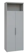 SISR 6 - 81N šatní skříň, 2-dveřová/nika, výsuvné ramínko, 2170x800x400, šedá