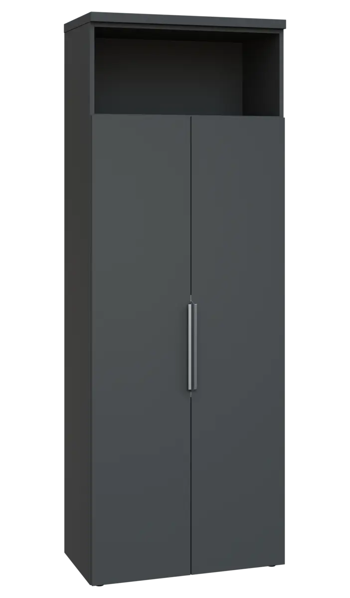 SISR 6 - 81N šatní skříň, 2-dveřová/nika, výsuvné ramínko, 2170x800x400, antracit