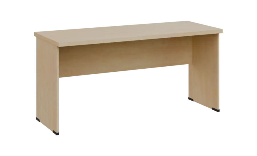 SIPL 36 - 16 stůl kancelářský, dřevěná podnož, deska 36 mm, široký 1600 mm, bříza světlá