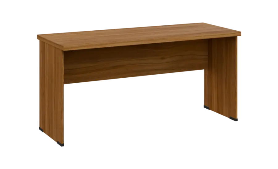 SIPL 36 - 16 stůl kancelářský, dřevěná podnož, deska 36 mm, široký 1600 mm, ořech světlý