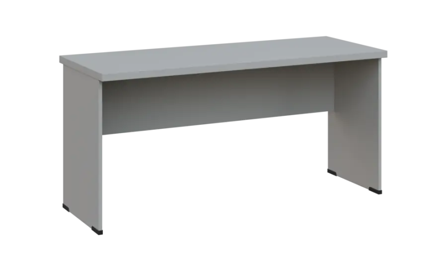 SIPL 36 - 16 stůl kancelářský, dřevěná podnož, deska 36 mm, široký 1600 mm, šedá
