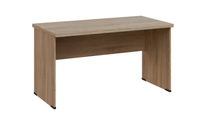 SIPL 37 - 14 stůl kancelářský, dřevěná podnož, deska 36 mm, široký 1400 mm, dub bardolino