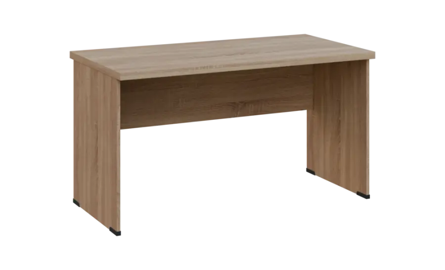 SIPL 37 - 14 stůl kancelářský, dřevěná podnož, deska 36 mm, široký 1400 mm, dub bardolino