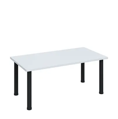G-43 Konferenční stolek 1200 x 600 mm, deska 25 mm, bílá / nohy černé RAL9005