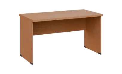 SIPL 37 - 14 stůl kancelářský, dřevěná podnož, deska 36 mm, široký 1400 mm, buk royal