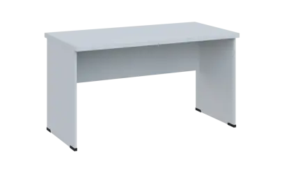SIPL 37 - 14 stůl kancelářský, dřevěná podnož, deska 36 mm, široký 1400 mm, bílá