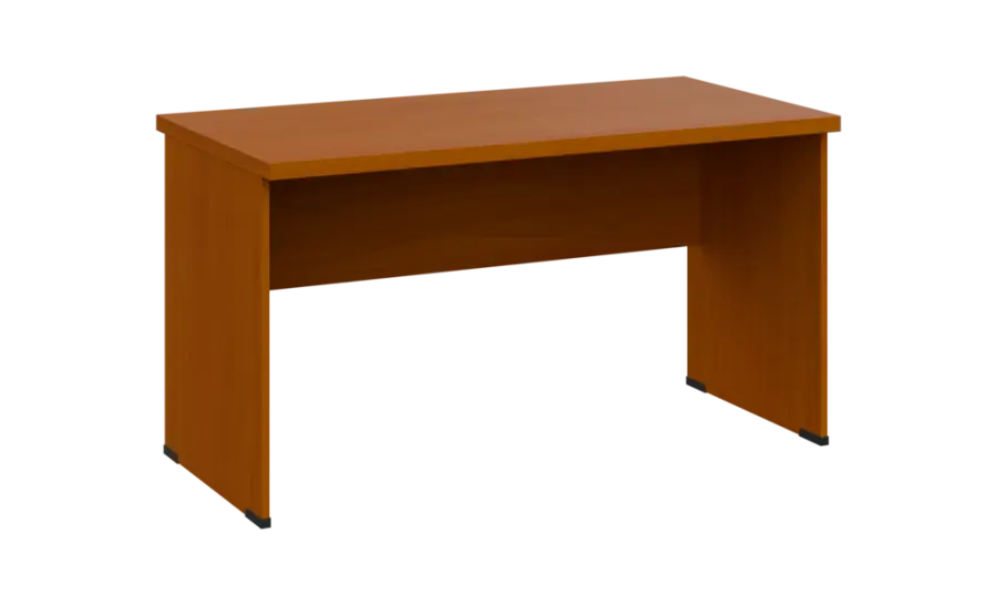 SIPL 37 - 14 stůl kancelářský, dřevěná podnož, deska 36 mm, široký 1400 mm, třešeň šumavská