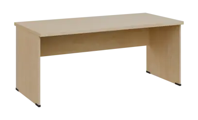 SIPL 38 - 18 stůl kancelářský, dřevěná podnož, deska 36 mm, široký 1800 mm, bříza světlá