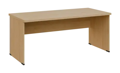 SIPL 38 - 18 stůl kancelářský, dřevěná podnož, deska 36 mm, široký 1800 mm, javor horský