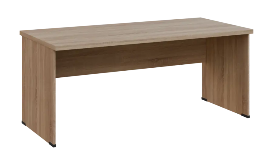 SIPL 38 - 18 stůl kancelářský, dřevěná podnož, deska 36 mm, široký 1800 mm, dub bardolino