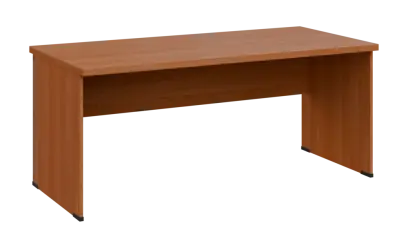 SIPL 38 - 18 stůl kancelářský, dřevěná podnož, deska 36 mm, široký 1800 mm, olše jantar