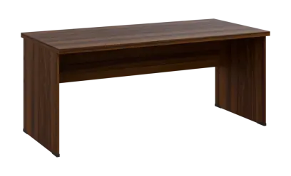 SIPL 38 - 18 stůl kancelářský, dřevěná podnož, deska 36 mm, široký 1800 mm, ořech královský