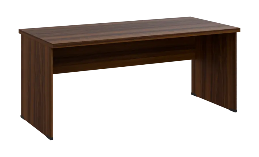 SIPL 38 - 18 stůl kancelářský, dřevěná podnož, deska 36 mm, široký 1800 mm, ořech královský