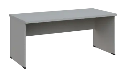 SIPL 38 - 18 stůl kancelářský, dřevěná podnož, deska 36 mm, široký 1800 mm, šedá
