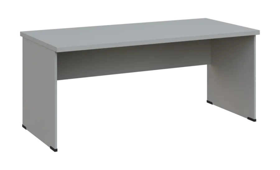 SIPL 38 - 18 stůl kancelářský, dřevěná podnož, deska 36 mm, široký 1800 mm, šedá