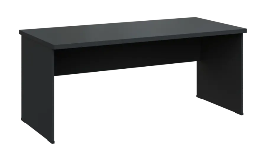 SIPL 38 - 18 stůl kancelářský, dřevěná podnož, deska 36 mm, široký 1800 mm, antracit