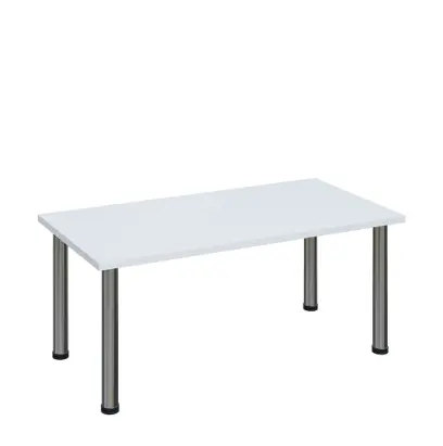 G-43 Konferenční stolek 1200 x 600 mm, deska 25 mm, bílá / nohy chrom